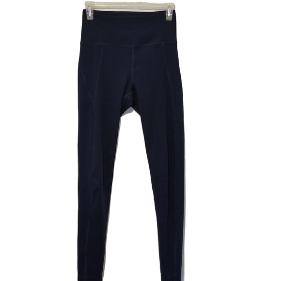 Girlfriend Collective Navy Blue High Rise Full Length Leggings - Size S - Picture 3 of 7